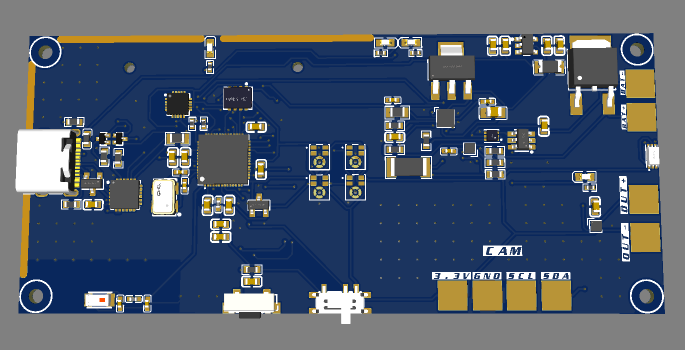 ESP32-S3 音频传感器板（4麦克风阵列、USB-C、安全元件）